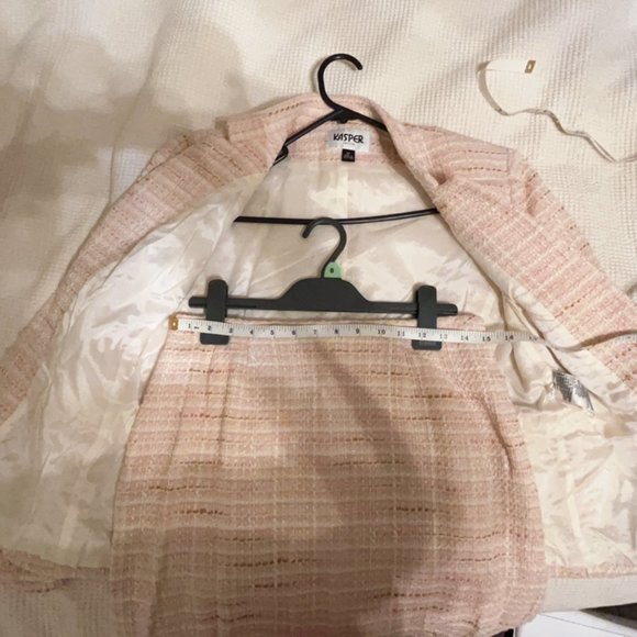 Kasper Pink Tweed Jacket with Skirt Suit - Picture 2 of 6